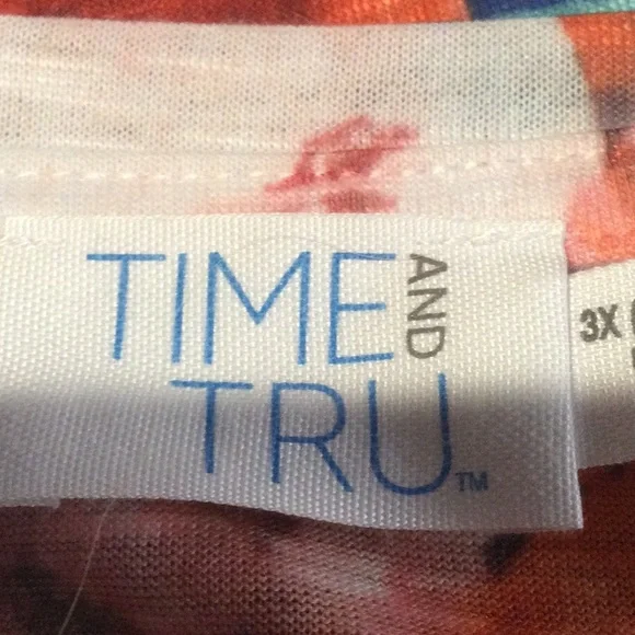 Time and Tru Colorful Women's Top Size 3X (24W-26W) - Picture 7 of 12